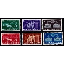 1951 - Luxembourg - AFA 474-79 - Frimærke - Et forenet Europa - Komplet sæt - Postfrisk.